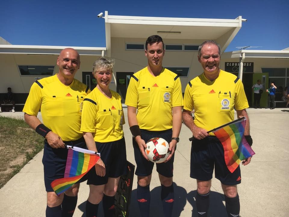 Harry (left) pictured at a LGBT support event