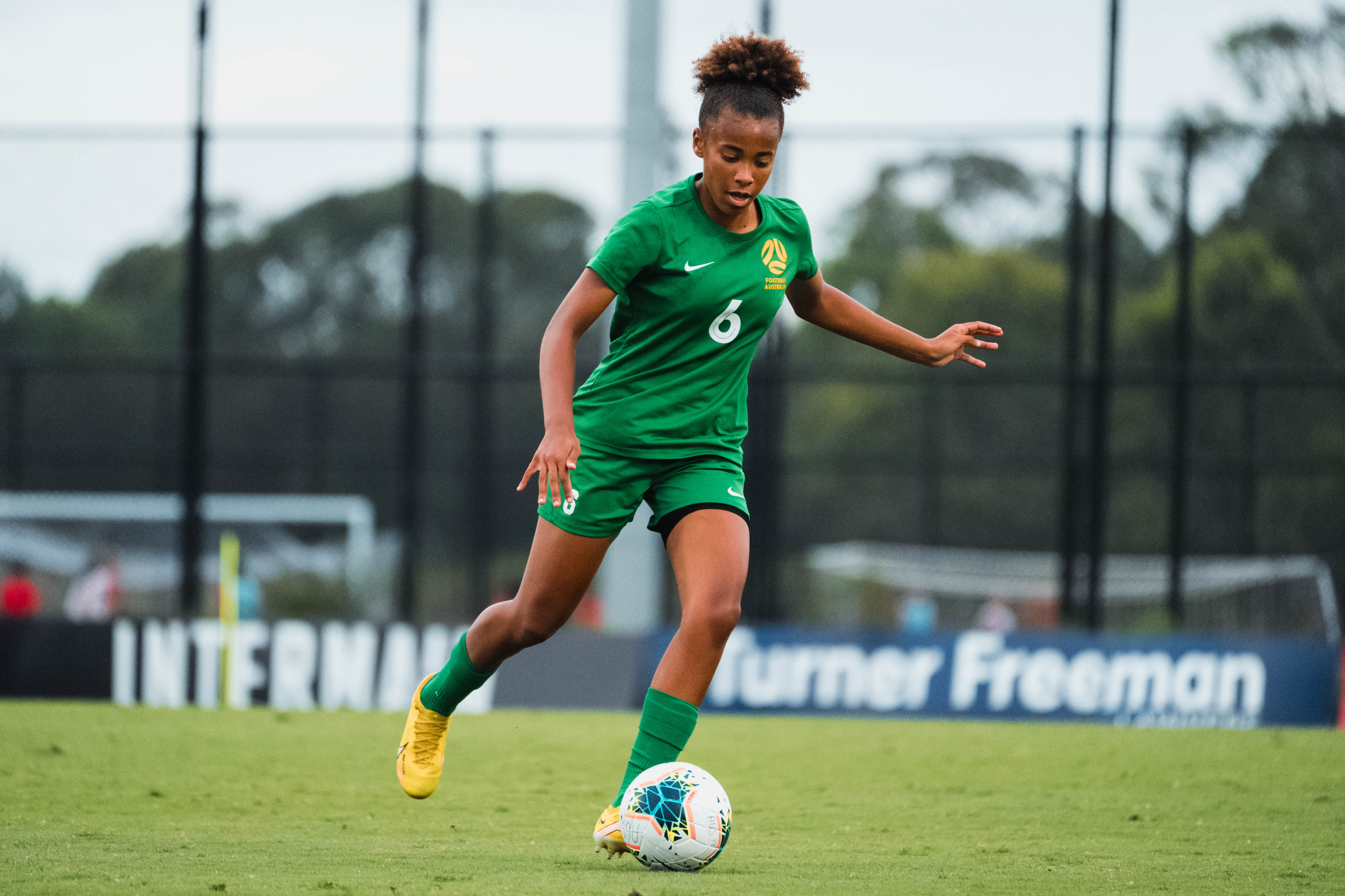 Ischia Brooking during CommBank Junior Matildas' training camp in Western Sydney. (Photo: Ann Odong / Football Australia)