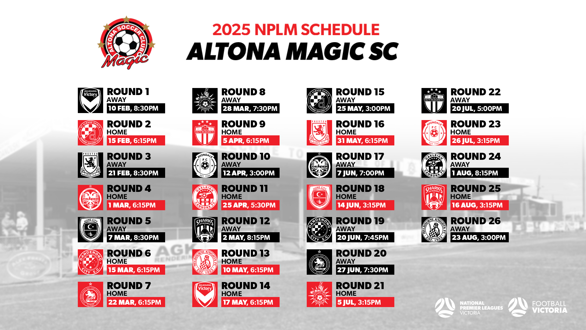 Altona Magic SC 2025 NPLM Fixture