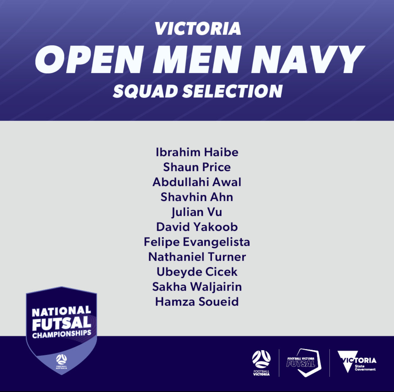 NFC Vic Squads Open Men Navy