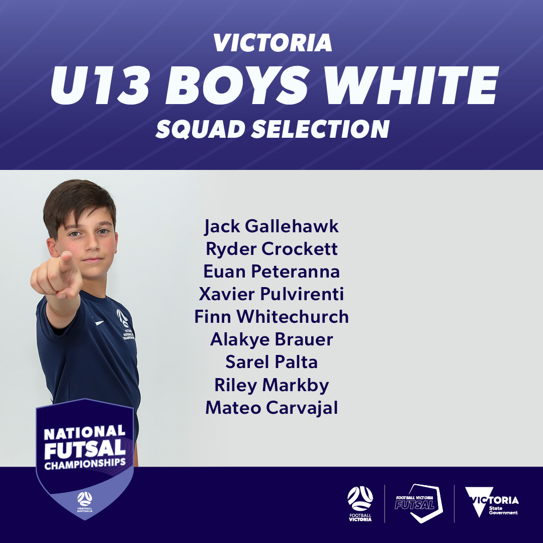 NFC25 VIC Squads U13 Boys White