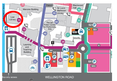South East Referee Monash Uni map