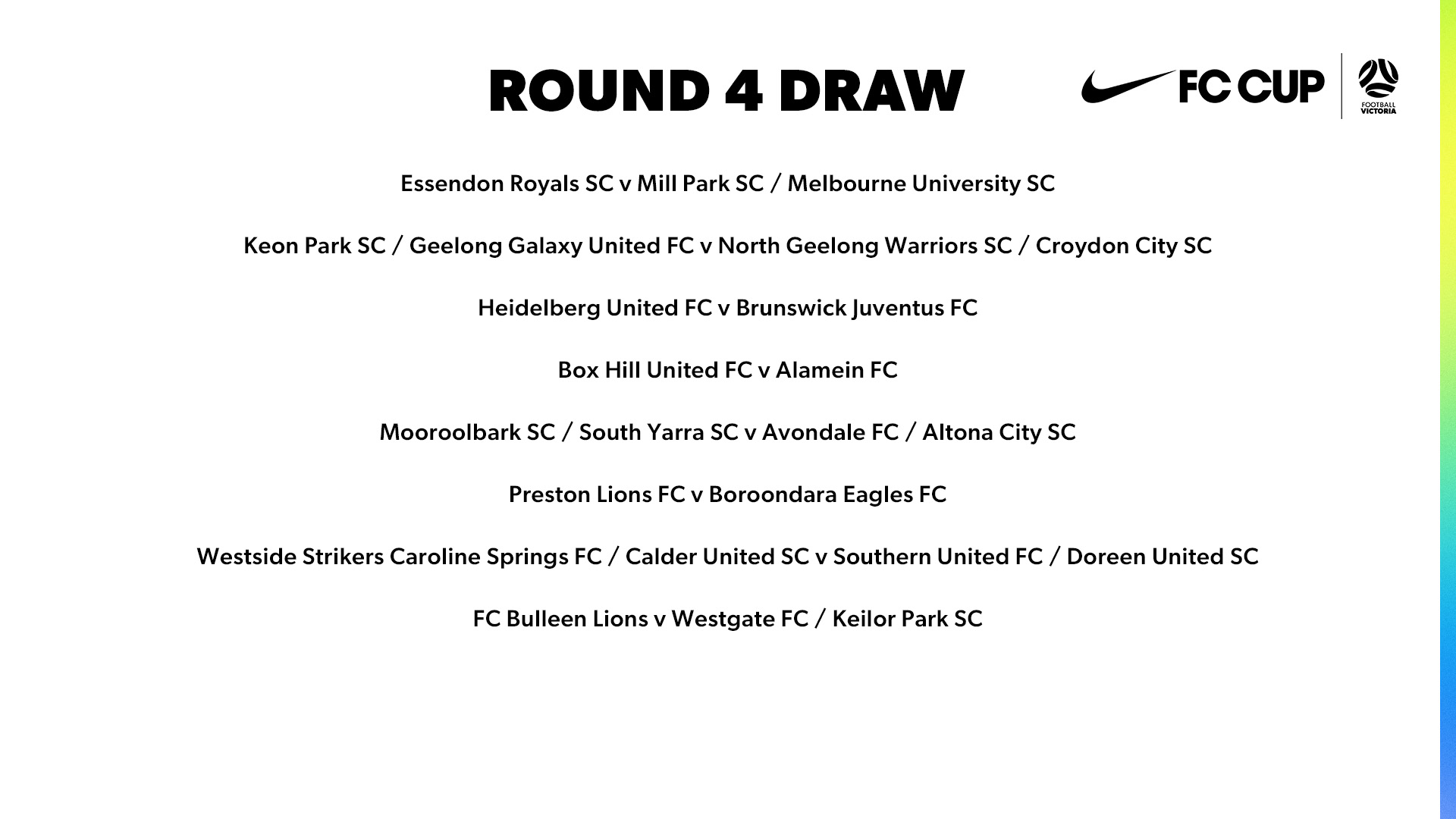 2025 Nike FC Cup Round 4 Fixture - 1