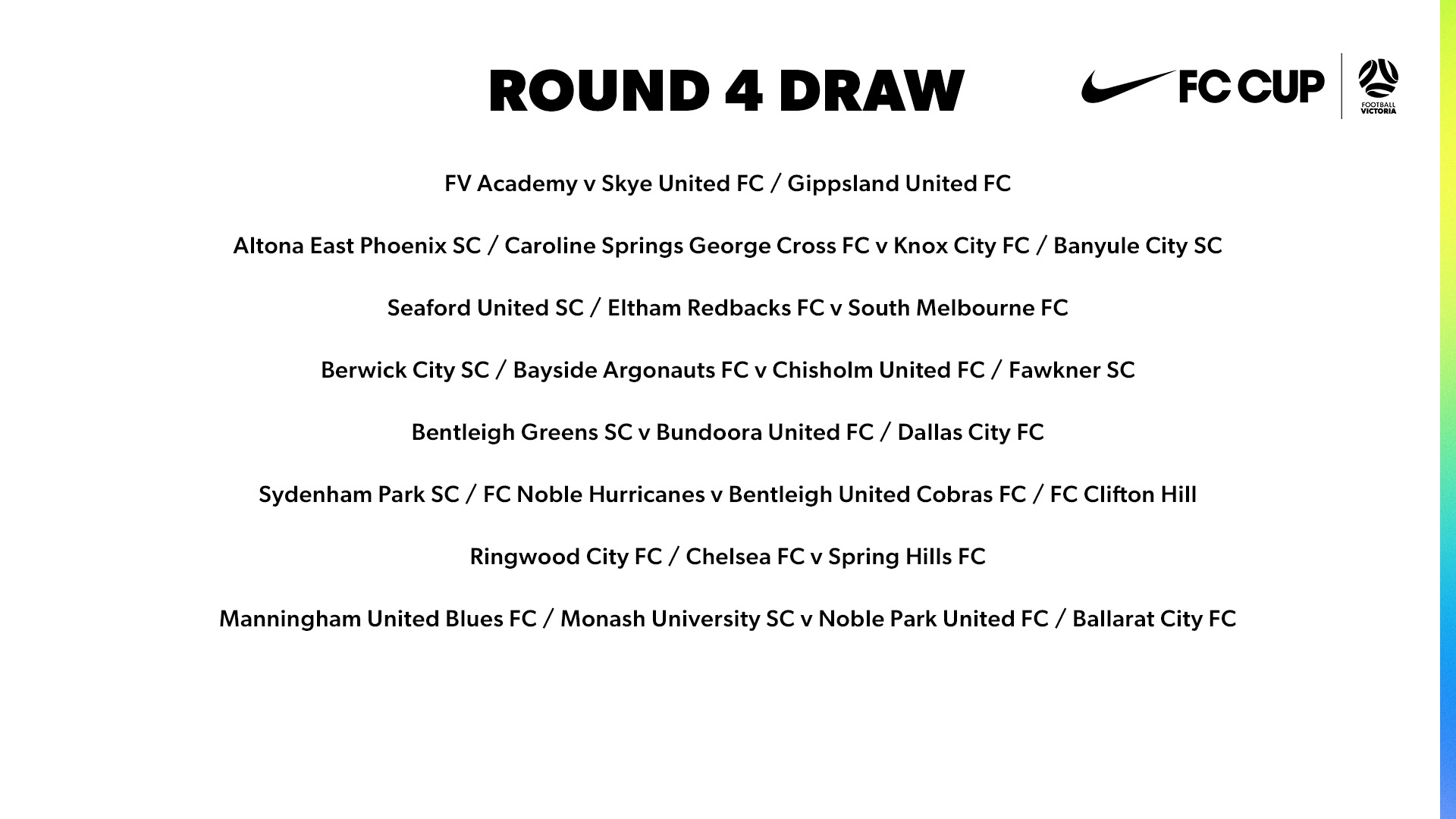 2025 Nike FC Cup Round 4 Fixture - 2