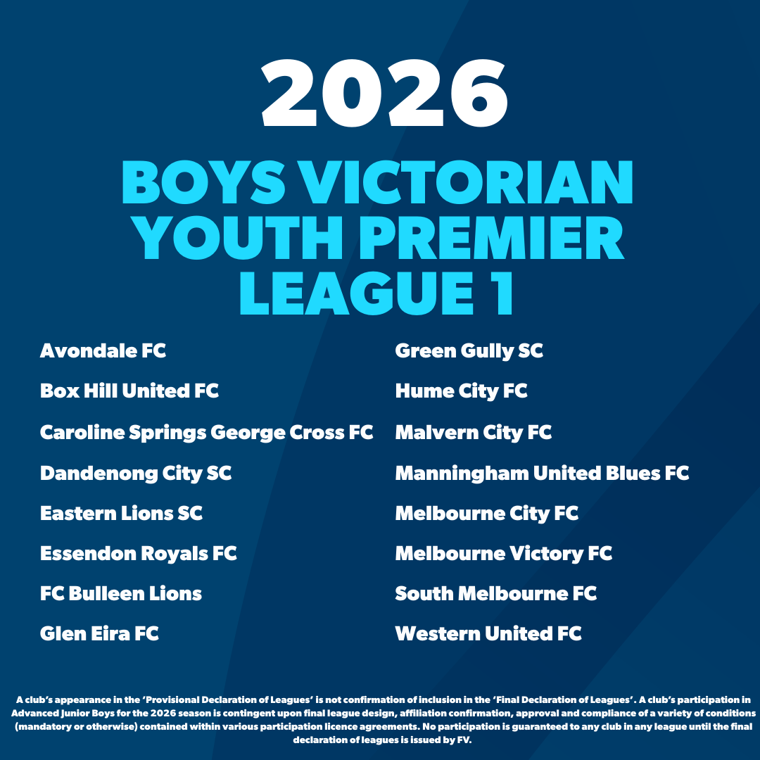 2026 Boys Victorian Youth Premier League 1