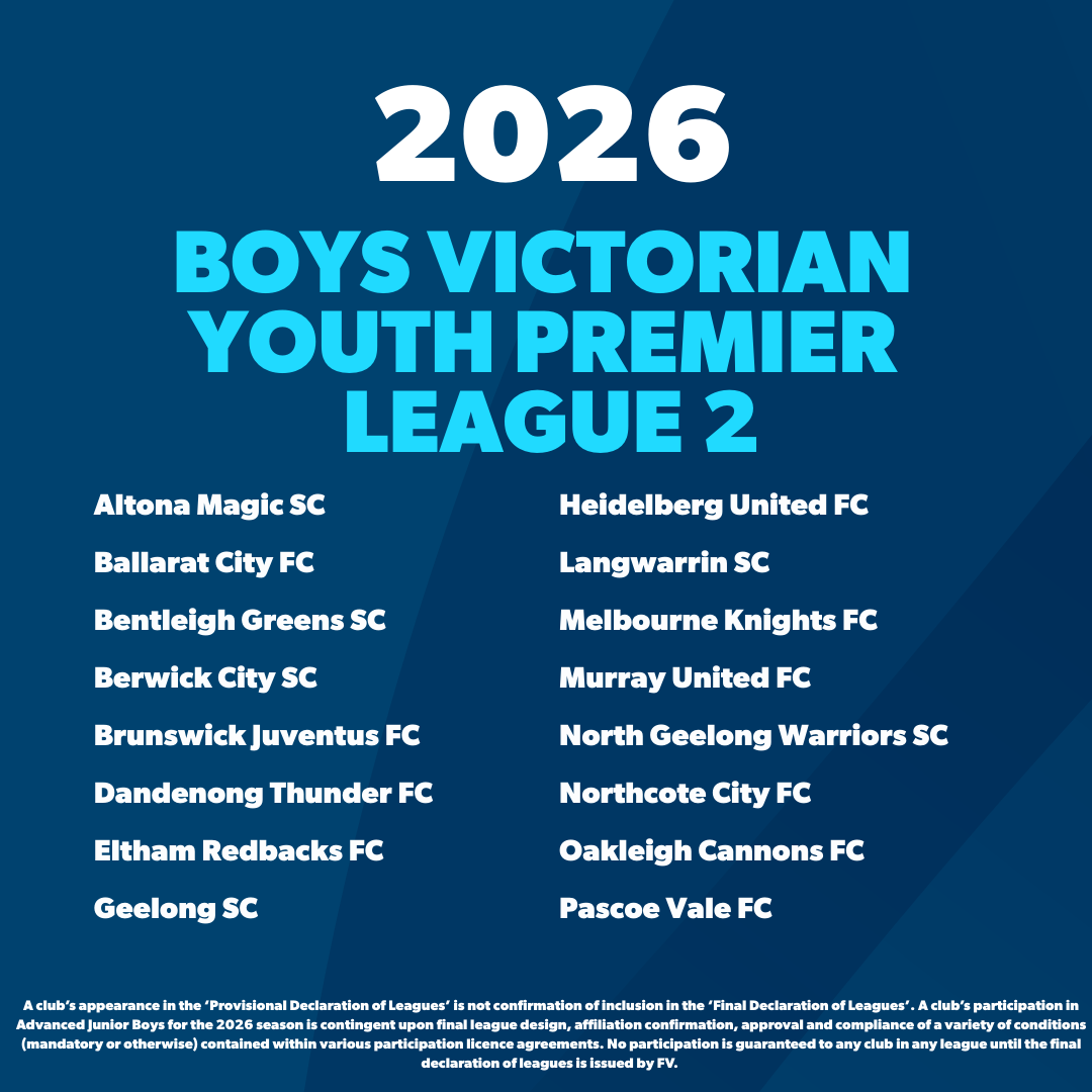 2026 Boys Victorian Youth Premier League 2