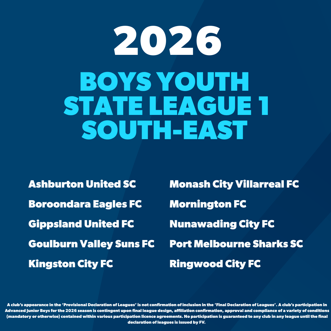 2026 Boys Victorian Youth State League 1 South-East