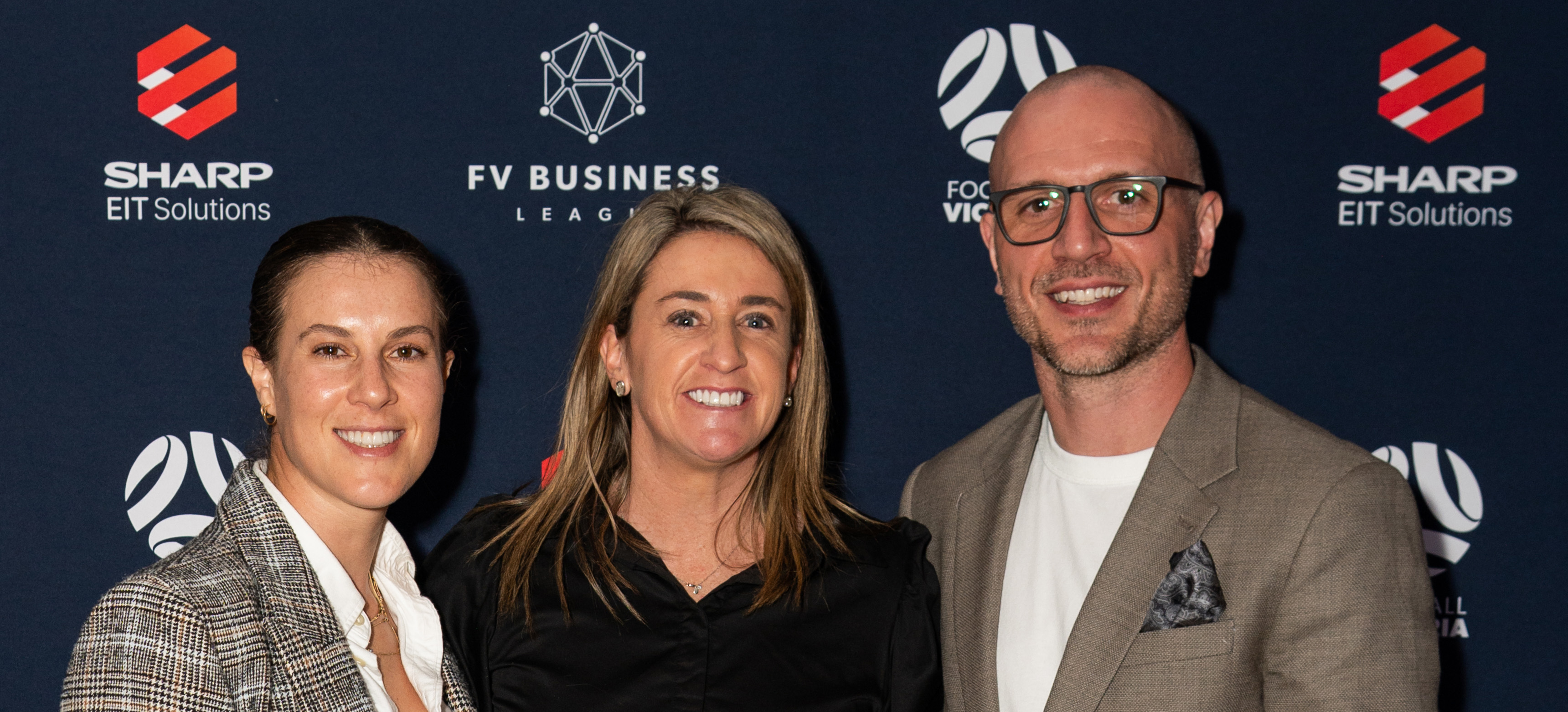 Billy Celeski and FA CEO Heather Garriock