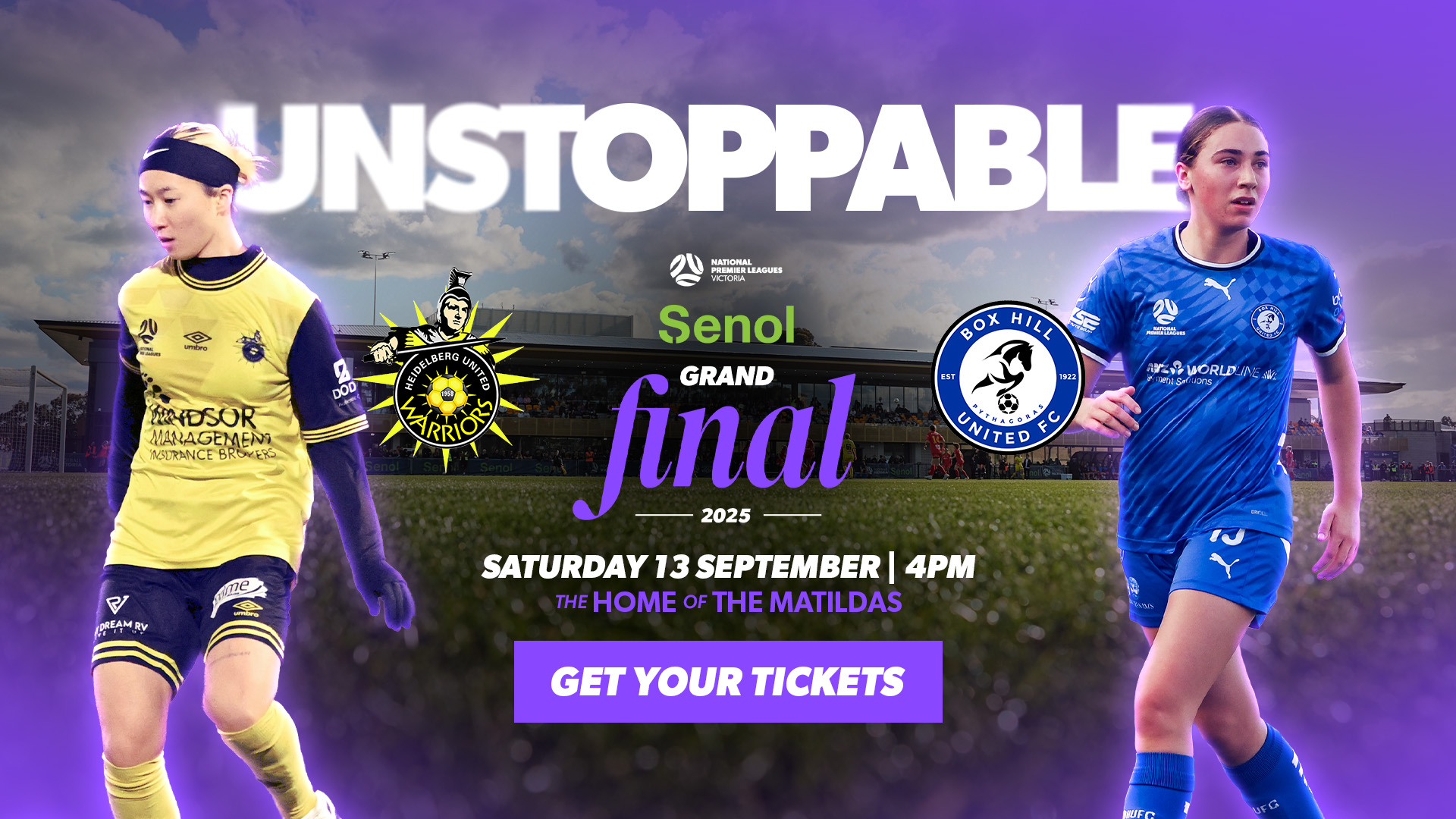 2025 Senol NPLW Grand Final 13 Sept at The Home of The Matildas