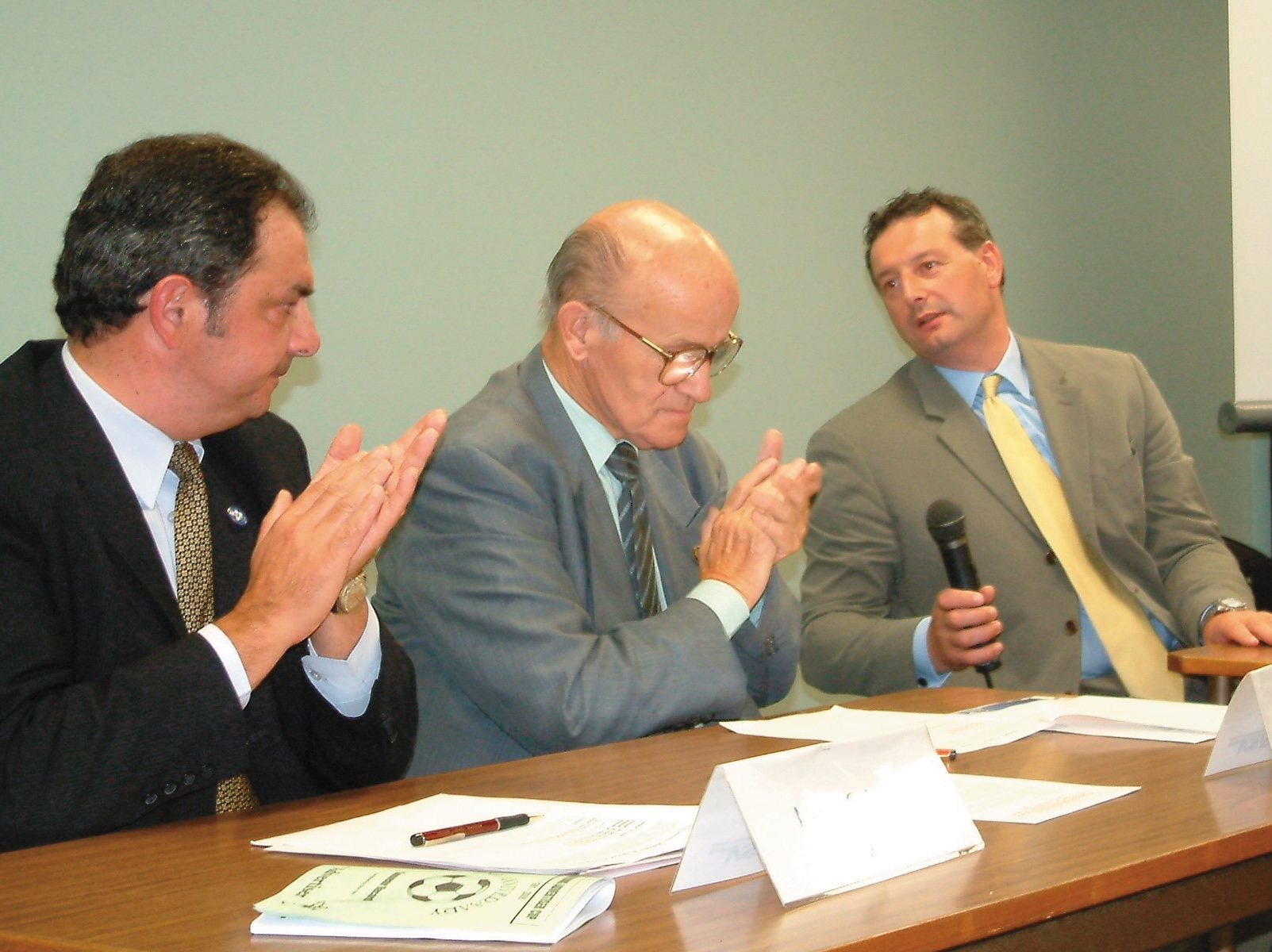 Manny Galanos, George Wallace and Tony Pignata