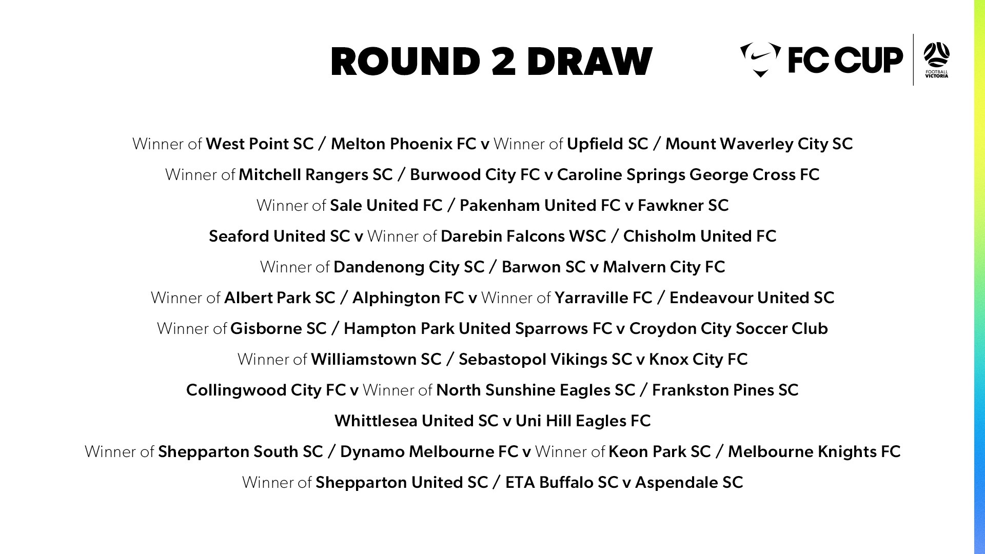 Nike FC Round 2 Matchups - 1 - 2026 