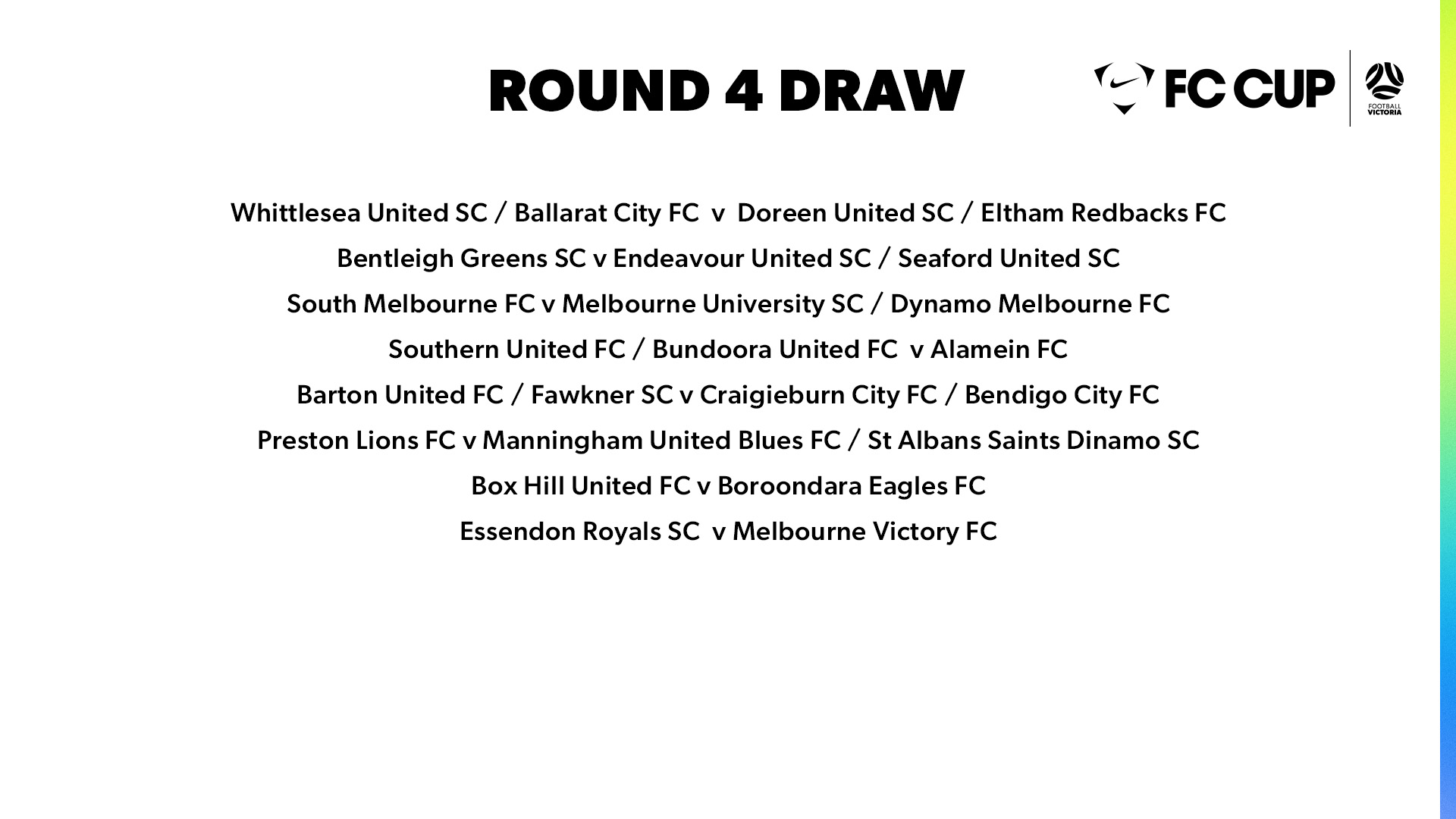 2026 Nike FC Cup Round 4 Fixtures - 1