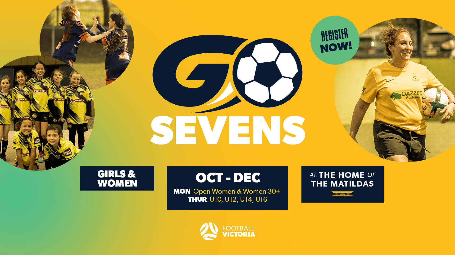 Go Sevens at The Home of The Matildas October to December 2026 for Women & Girls