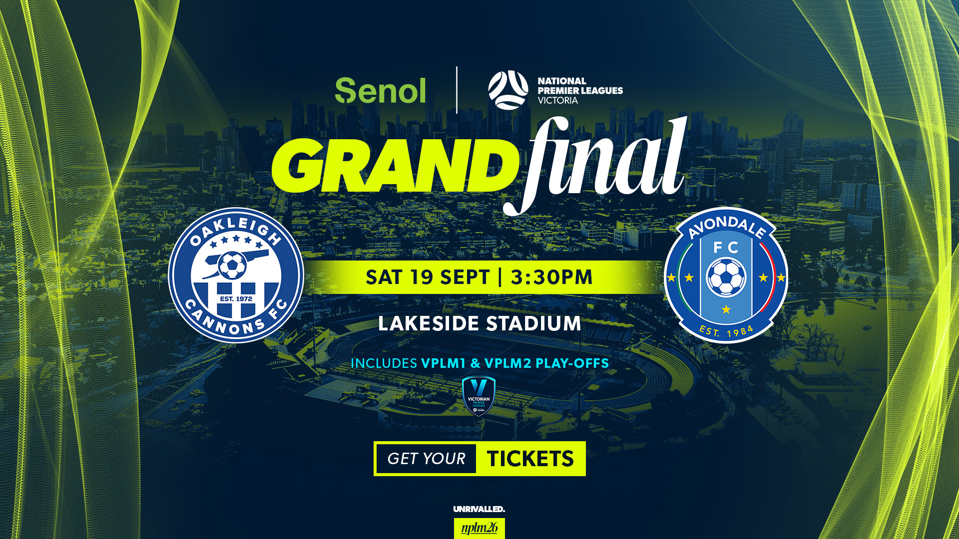 Senol NPLM 2026 Grand Final Tickets on sale.