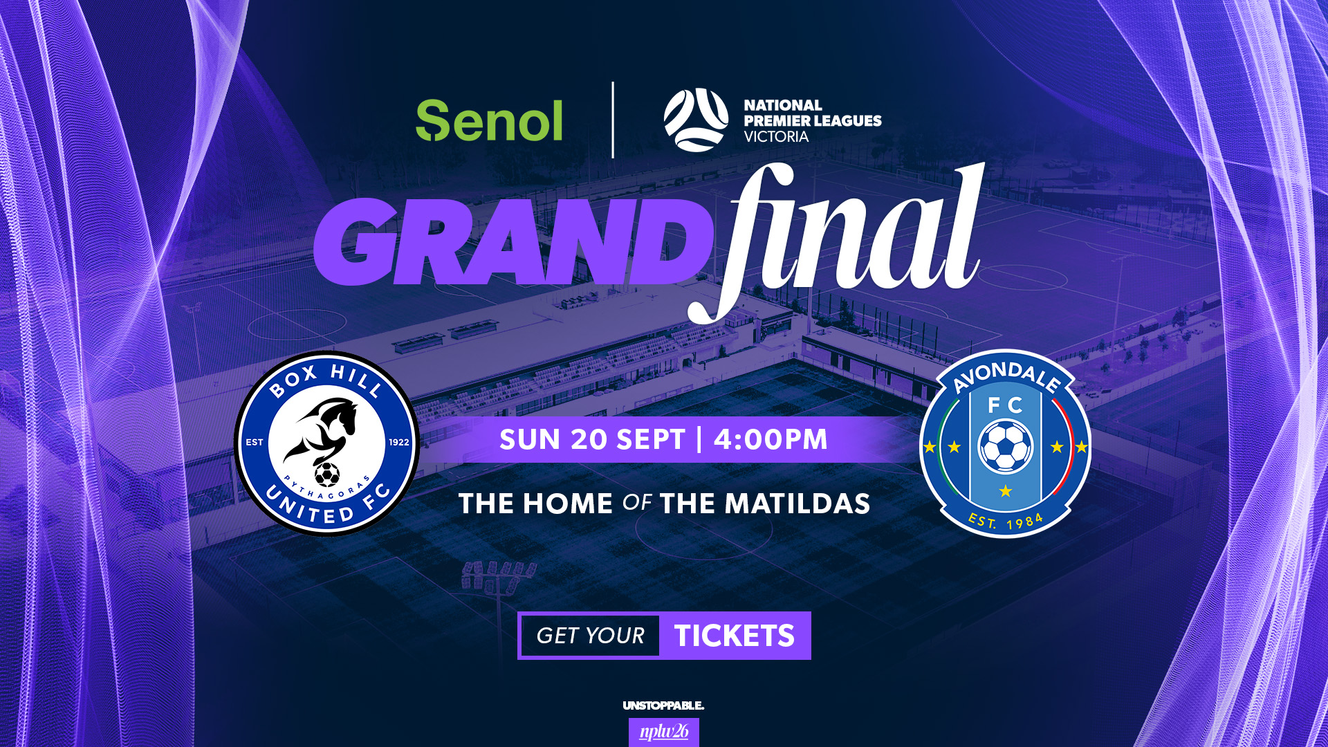 Senol NPLW 2026 Grand Final tickets on sale.