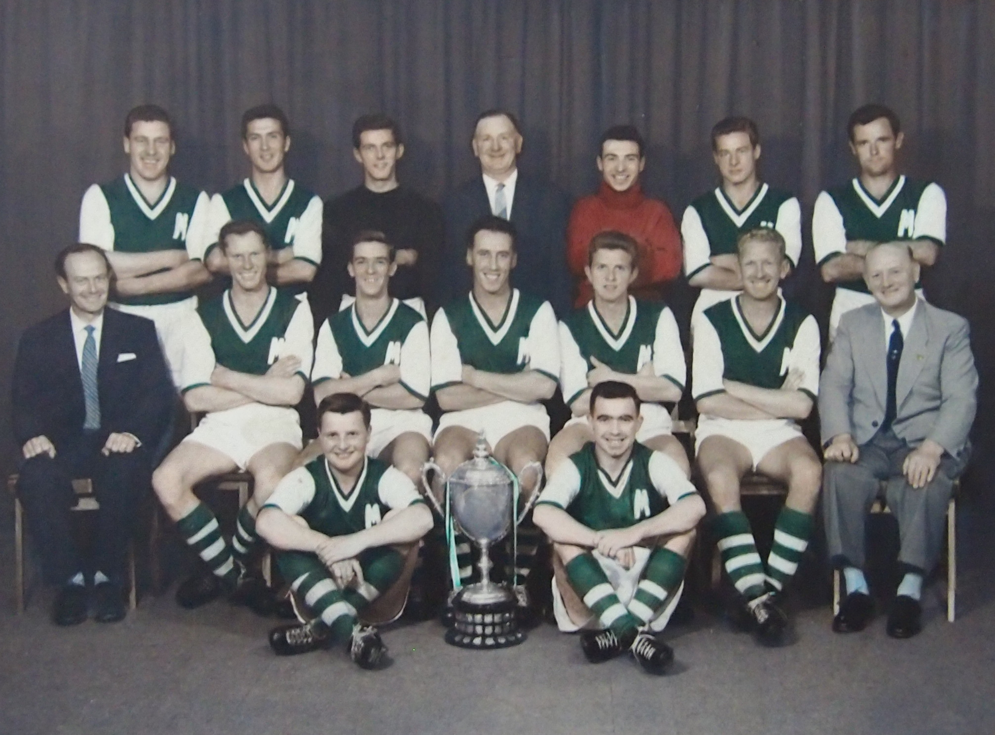 Moreland City's 1957 Dockerty Cup winning team.