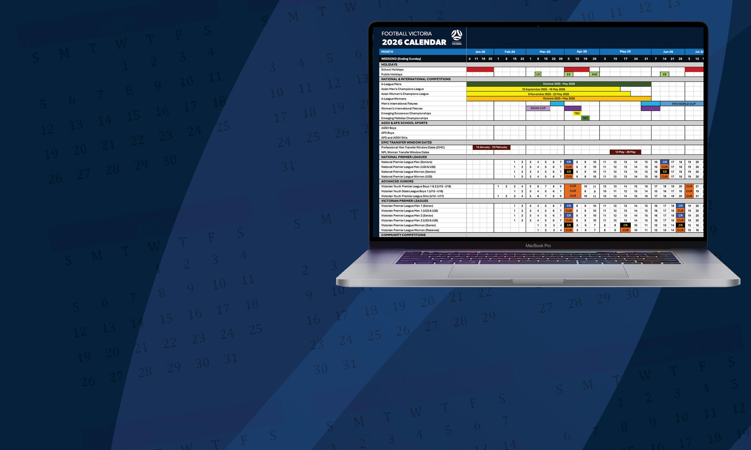 Football Victoria 2026 Competitions Calendar 