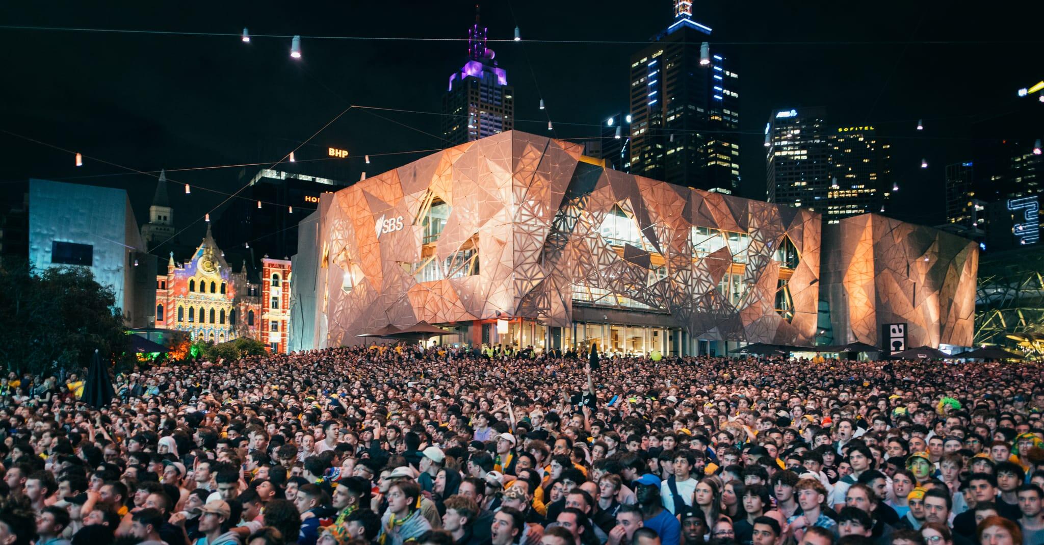 2022 FIFA World Cup live screening in Fed Square
