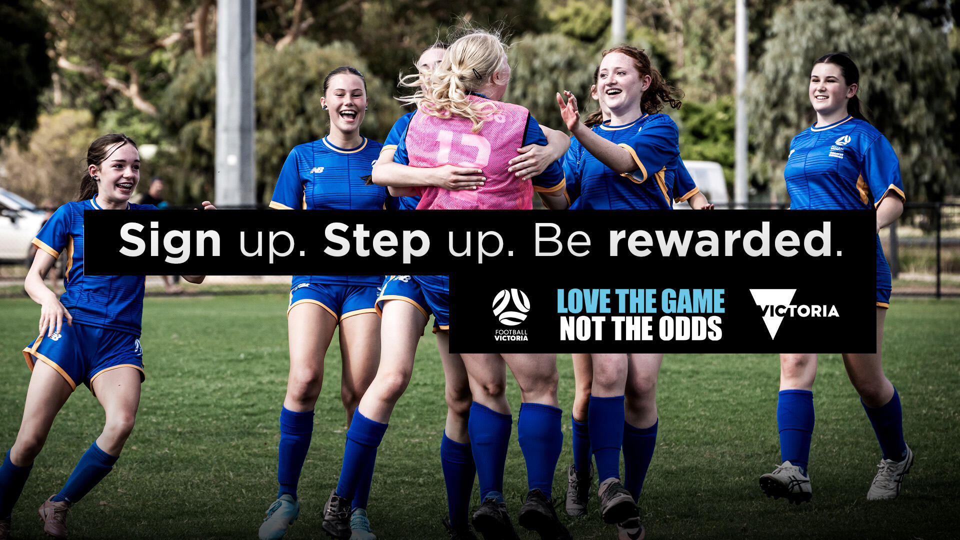 Sign up. Step up. Be Rewarded. FV Love The Game Not The Odds. Victoria.
