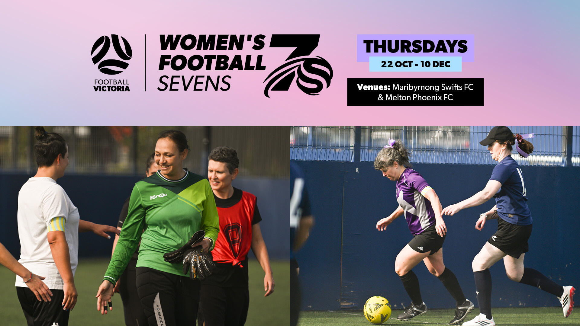 Women's Football Seven's Maribyrnong Swifts, Melton Phoenix Oct-Dec 2026