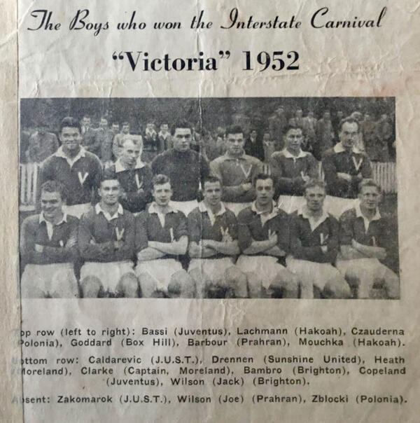 Victoria 1952 State Team