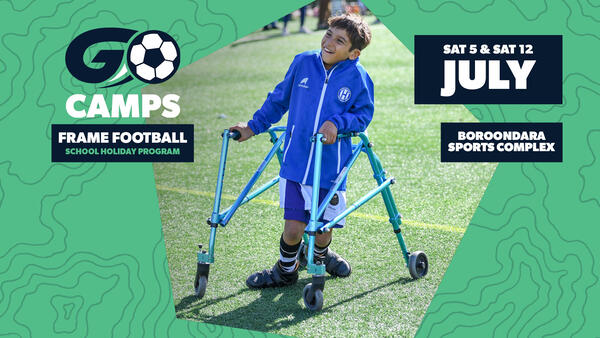 Go Camps Frame Football young person using a frame