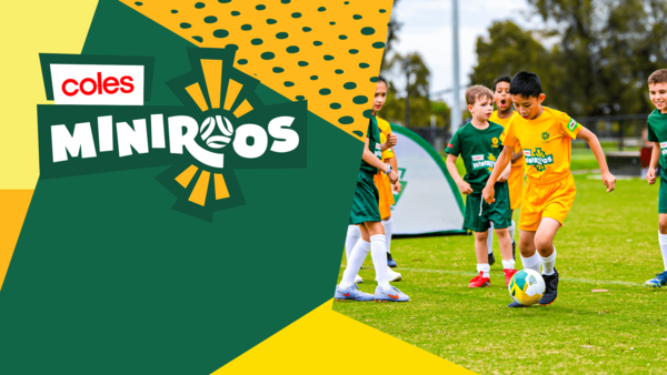 Coles MiniRoos - Children Playing Football in MiniRoos kits