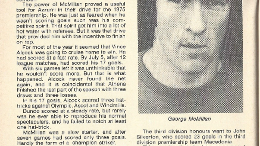 George McMillan Perth Azzurri